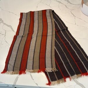 Striped Red and Brown Scarf